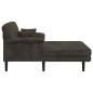 Preview: Chaiselongue Anthrazit Cordstoff