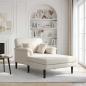 Preview: ARDEBO.de - Chaiselongue Creme Samt