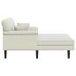 Preview: Chaiselongue Creme Samt