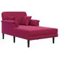 Preview: Chaiselongue Weinrot Samt