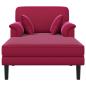 Preview: Chaiselongue Weinrot Samt