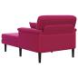 Preview: Chaiselongue Weinrot Samt
