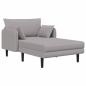 Preview: Große Chaiselongue Hellgrau Bouclé
