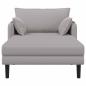 Preview: Große Chaiselongue Hellgrau Bouclé