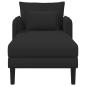 Preview: Große Chaiselongue Schwarz Bouclé