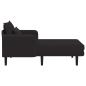 Preview: Große Chaiselongue Schwarz Bouclé