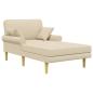 Preview: Chaiselongue Creme Stoff