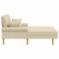 Preview: Chaiselongue Creme Stoff