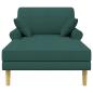 Preview: Chaiselongue Dunkelgrün Stoff