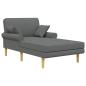 Preview: Chaiselongue Dunkelgrau Stoff