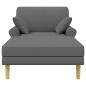 Preview: Chaiselongue Dunkelgrau Stoff