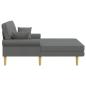 Preview: Chaiselongue Dunkelgrau Stoff
