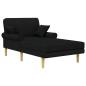 Preview: Chaiselongue Schwarz Stoff