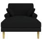 Preview: Chaiselongue Schwarz Stoff