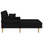 Preview: Chaiselongue Schwarz Stoff