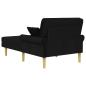Preview: Chaiselongue Schwarz Stoff