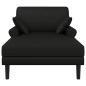 Preview: Chaiselongue Schwarz Kunstleder