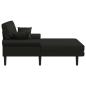 Preview: Chaiselongue Schwarz Kunstleder