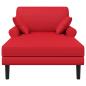 Preview: Chaiselongue Rot Kunstleder