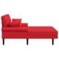 Preview: Chaiselongue Rot Kunstleder