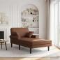 Preview: ARDEBO.de - Chaiselongue Braun Kunstleder