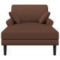 Preview: Chaiselongue Braun Kunstleder