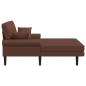 Preview: Chaiselongue Braun Kunstleder