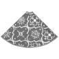 Preview: Luxus-Weihnachtsbaumdecke mit Socke Grau 90 cm Stoff