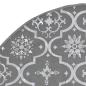 Preview: Luxus-Weihnachtsbaumdecke mit Socke Grau 90 cm Stoff