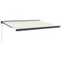 Preview: Markise Einziehbar Creme 4,5x3 m Stoff und Aluminium