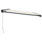 Preview: Markise Einziehbar Creme 4,5x3 m Stoff und Aluminium