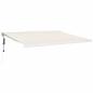 Preview: Markise Einziehbar Creme 4,5x3 m Stoff und Aluminium