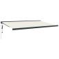 Preview: Markise Einziehbar Creme 5x3 m Stoff und Aluminium
