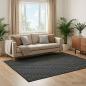 Preview: ARDEBO.de - Teppich ORIZ Schwarzes Netzmuster 120 x 170 cm 100% Polyester