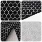 Preview: Teppich ORIZ Schwarzes Netzmuster 120 x 170 cm 100% Polyester