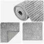 Preview: Teppich Grau 50 x 200 cm 100% Polyester 3 mm Waschbar