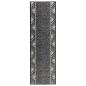Preview: Teppichläufer FLORNES Gewebt Grau Zickzack 100 x 350 cm PP 7 mm