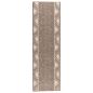 Preview: Teppichläufer FLORNES Gewebt Taupe Zickzack 67 x 200 cm PP 7 mm