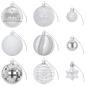 Preview: Weihnachtskugelset 88 stk. Silber Durchmesser 6 cm Kunststoff