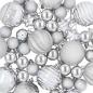 Preview: Weihnachtskugelset 88 stk. Silber Durchmesser 6 cm Kunststoff