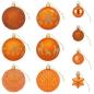 Preview: Weihnachtskugelset 88 stk. Bronze Durchmesser 6 cm Kunststoff