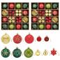 Preview: Weihnachtskugelset 88 stk. Rot, Gold und Grün Durchmesser 6 cm