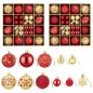 Preview: Weihnachtskugelset 88 stk. Rot und Gold Durchmesser 6 cm