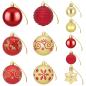 Preview: Weihnachtskugelset 88 stk. Rot und Gold Durchmesser 6 cm