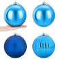 Preview: Weihnachtskugel-Set XXL 4 stk. Blau Durchmesser 20 cm