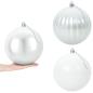 Preview: Weihnachtskugel-Set XXL 3 stk. Weiß Durchmesser 25 cm