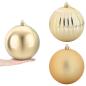 Preview: Weihnachtskugel-Set XXL 3 stk. Gold Ø 25 cm Kunststoff