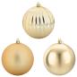 Preview: Weihnachtskugel-Set XXL 3 stk. Gold Ø 25 cm Kunststoff