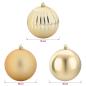 Preview: Weihnachtskugel-Set XXL 3 stk. Gold Ø 25 cm Kunststoff