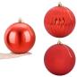 Preview: Weihnachtskugel-Set XXL 3 stk. Rot Durchm. 25 cm Kunststoff